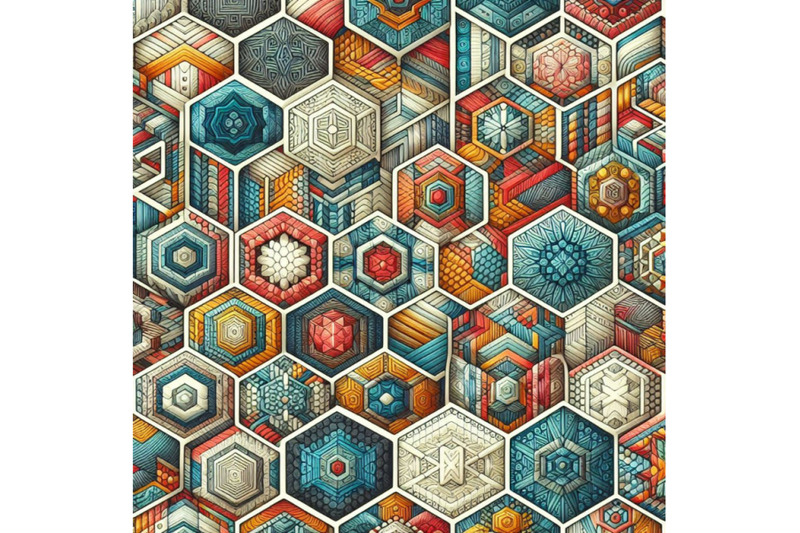 abstract-textured-hexagon-shapes-seamless-pattern