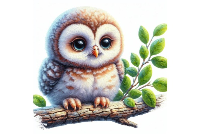 cute-baby-owl-on-a-branch