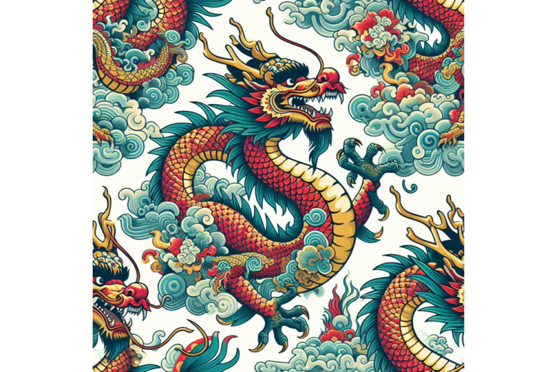 chinese-dragon-seamless-pattern-asian-dragon-illustration