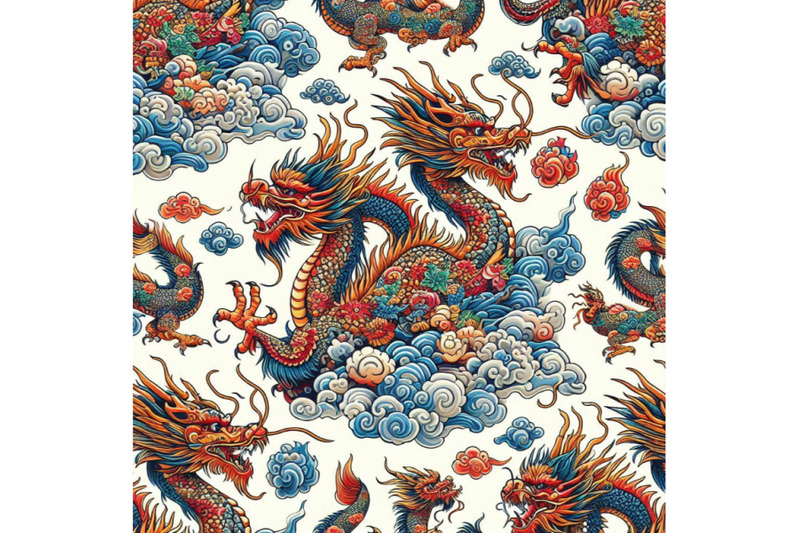 chinese-dragon-seamless-pattern-asian-dragon-illustration