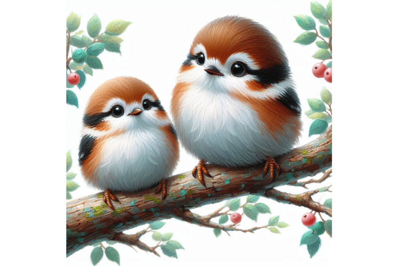 cute-bird-couple-sitting-on-tree-branch