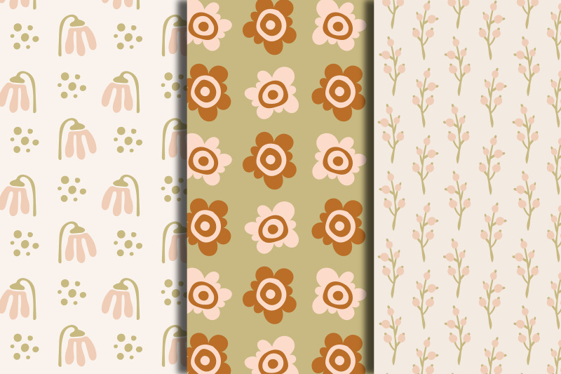 vintage-pastel-flowers-seamless-patterns