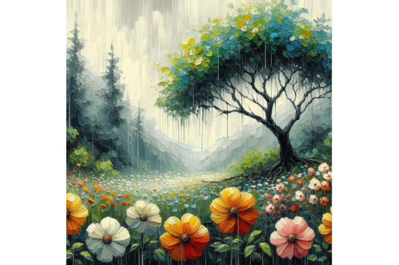 flowers-and-trees-rain