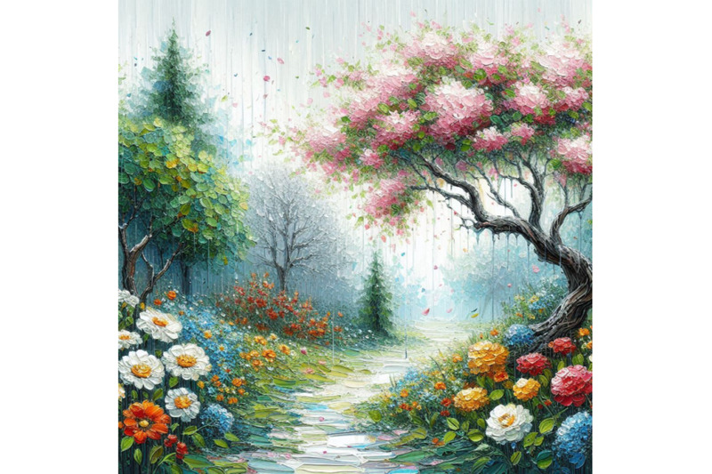 flowers-and-trees-rain