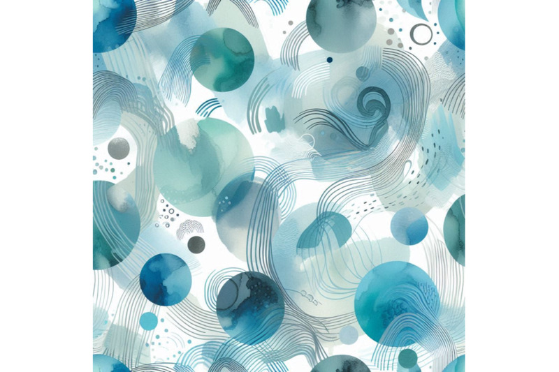 aqua-blue-abstract-brush-strokes-seamless-pattern-watercolo