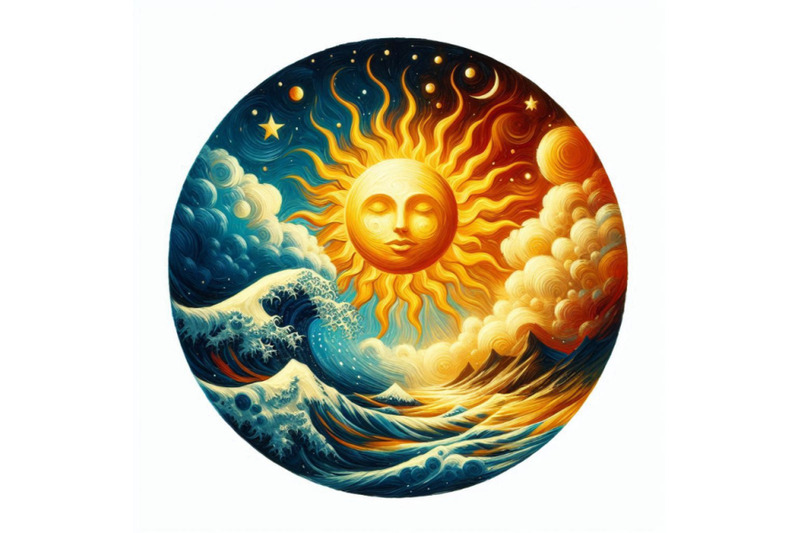 art-of-a-sun-logo-with-isolated-background