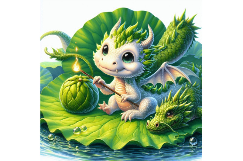 cute-dagon-setting-on-a-water-leaf