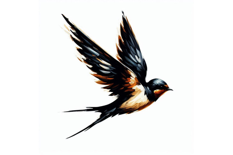 ilhouette-of-flying-swallow