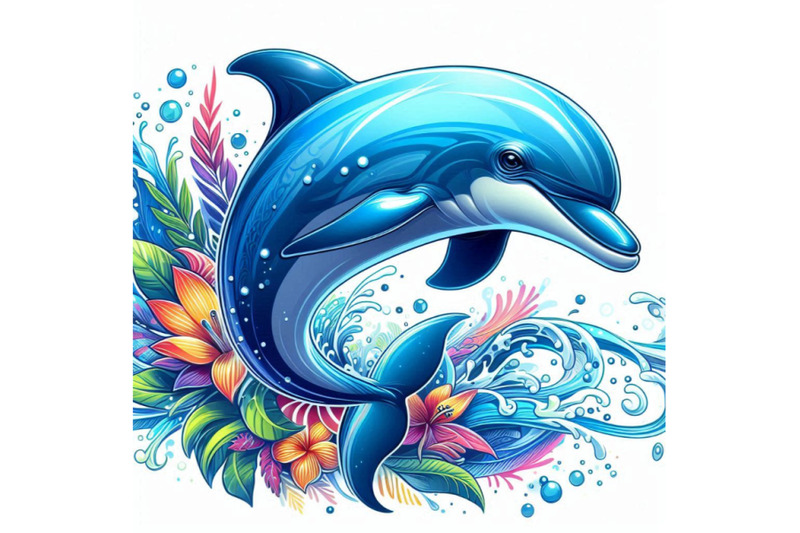 jumping-blue-dolphin