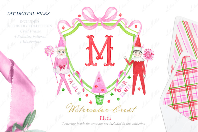 elves-christmas-watercolor-crest-diy