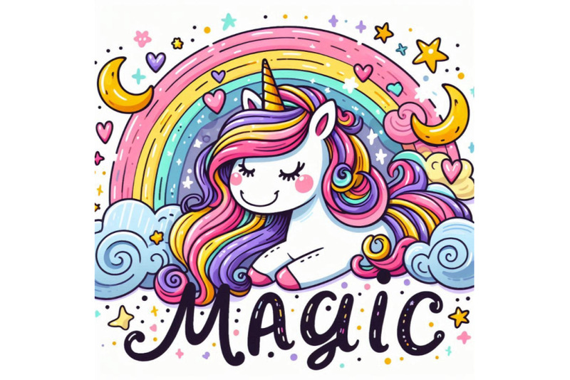 lovely-unicorn-in-cartoon-style-magic-lettering