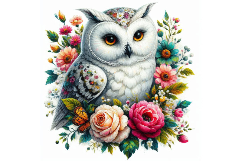 owl-with-flowers