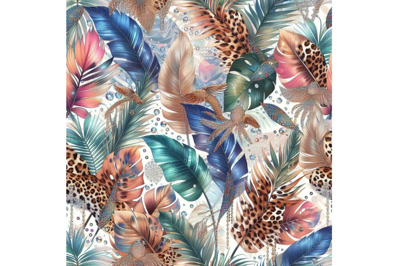 summer-abstract-seamless-pattern-sparkling-tropical-leaves-le