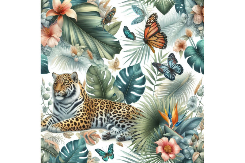 summer-botanical-seamless-pattern-tropical-leaves-leopard-fur