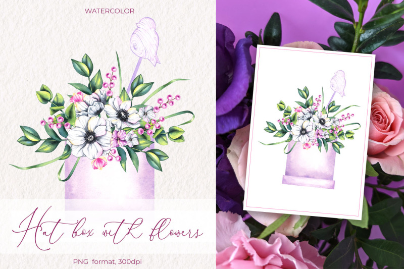 watercolor-hat-box-with-flowers-png