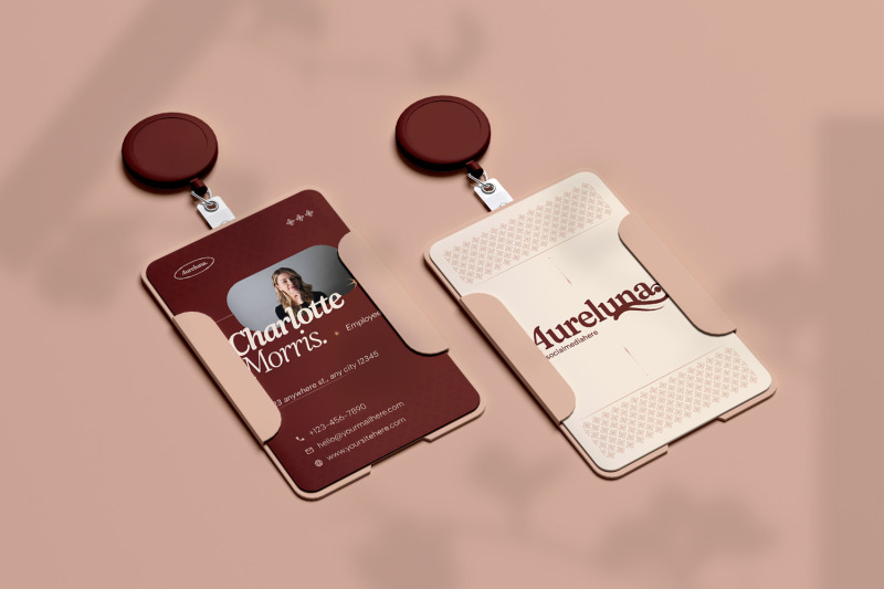 elegant-maroon-id-card