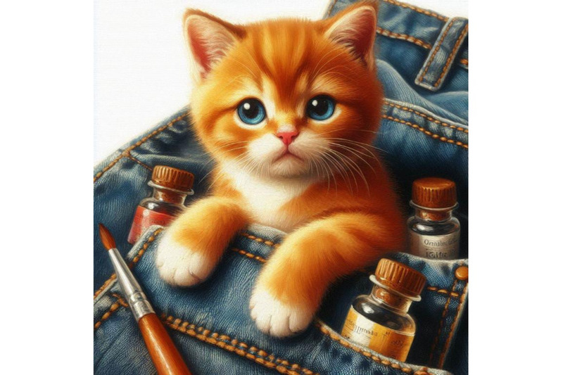 a-cute-orange-cat-in-a-pocket