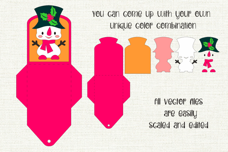 christmas-snowman-gift-card-holder-paper-craft-template