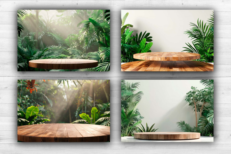 jungle-and-wooden-podium-mockups-photo-backgrounds