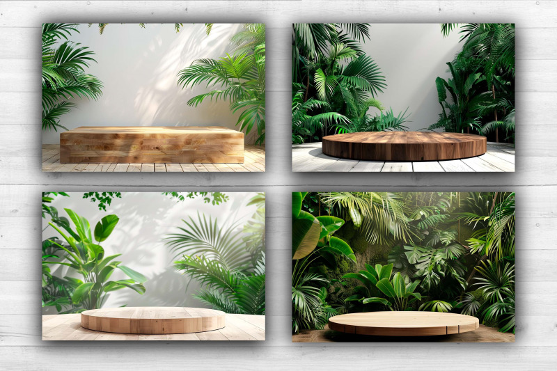 jungle-and-wooden-podium-mockups-photo-backgrounds