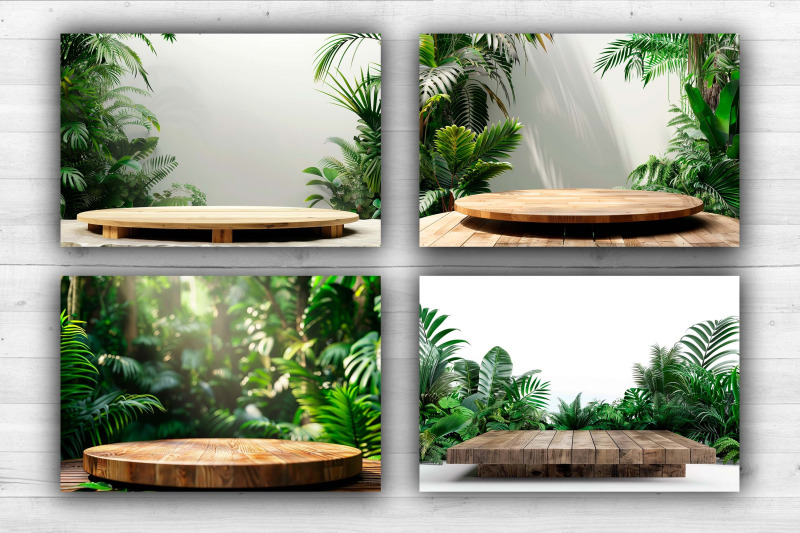 jungle-and-wooden-podium-mockups-photo-backgrounds