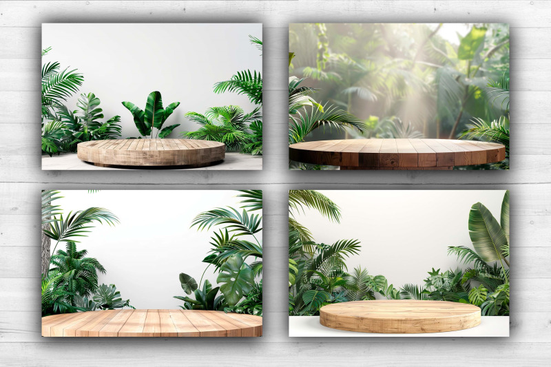 jungle-and-wooden-podium-mockups-photo-backgrounds