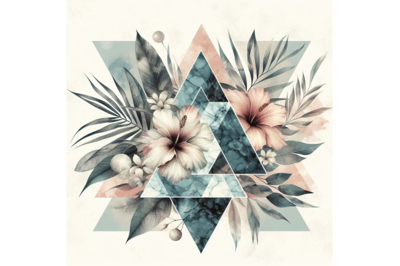 abstract-grunge-and-marble-triangles-with-tropical