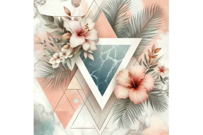 abstract-grunge-and-marble-triangles-with-tropical