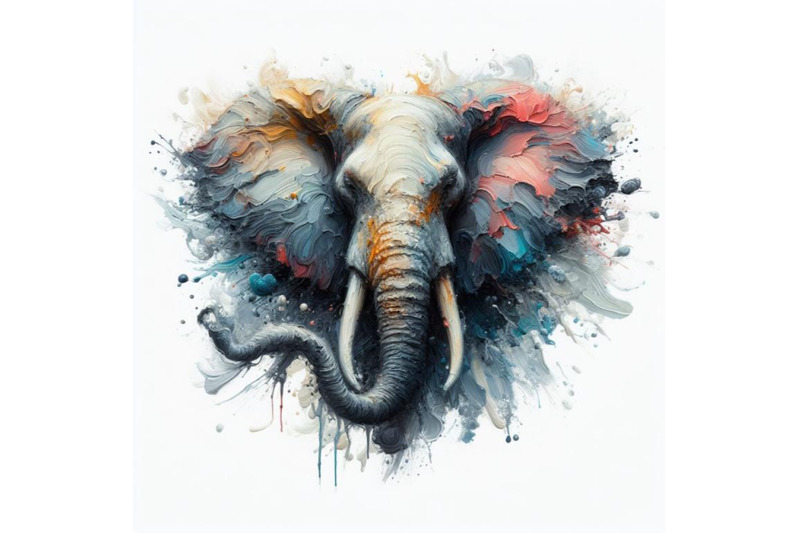 abstract-splash-art-poster-of-elephant-hea