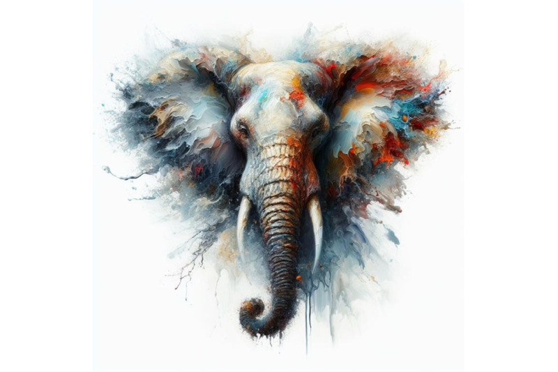 abstract-splash-art-poster-of-elephant-hea