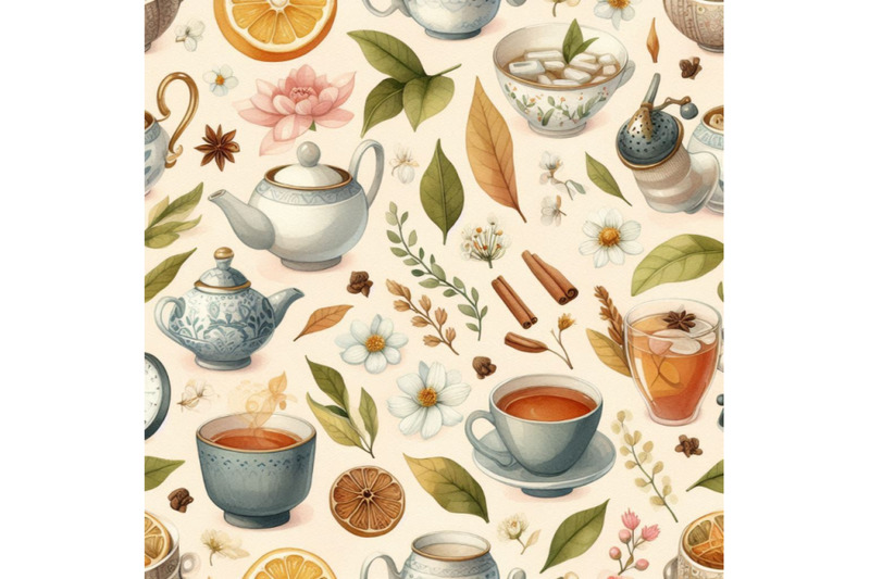 watercolor-tea-seamless-pattern