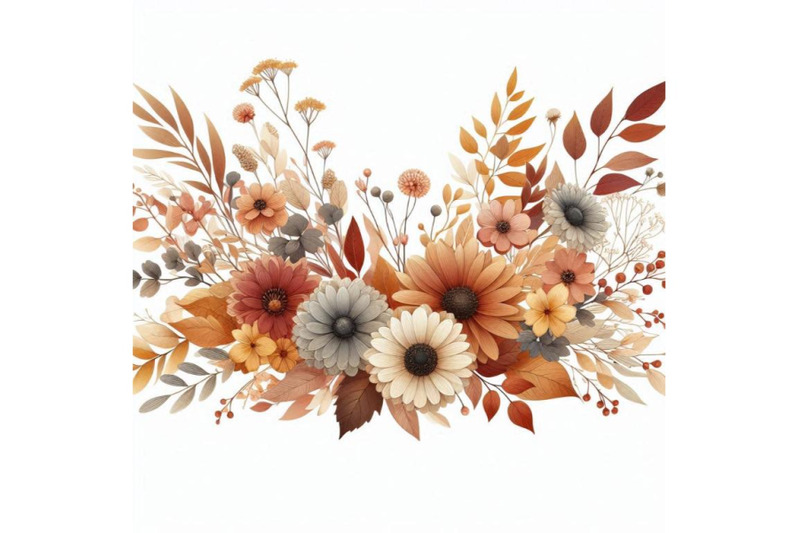 autumn-watercolor-floral-arrange