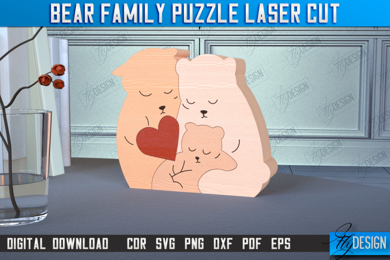 bear-family-puzzle-bear-puzzle-template-eco-friendly-gift