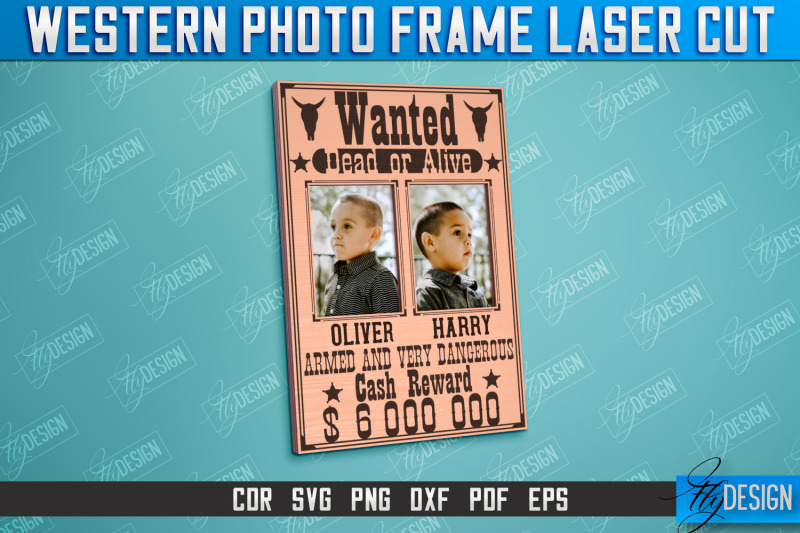 western-photo-frame-bundle-gift-idea-wild-west-cnc-file