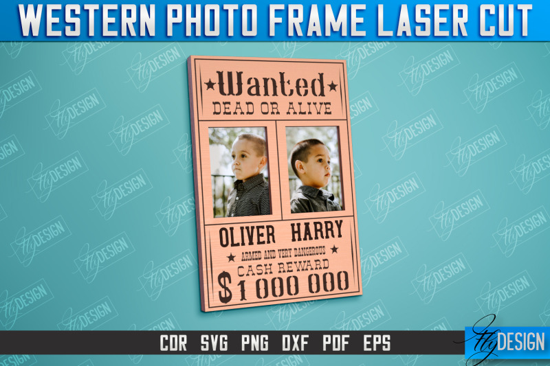 western-photo-frame-bundle-gift-idea-wild-west-cnc-file