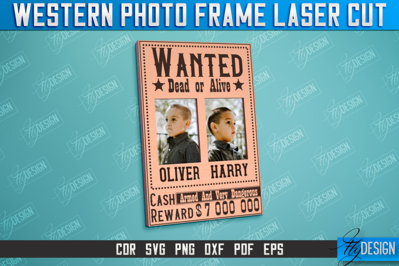 western-photo-frame-bundle-gift-idea-wild-west-cnc-file