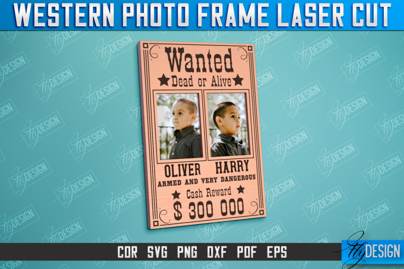 western-photo-frame-bundle-gift-idea-wild-west-cnc-file