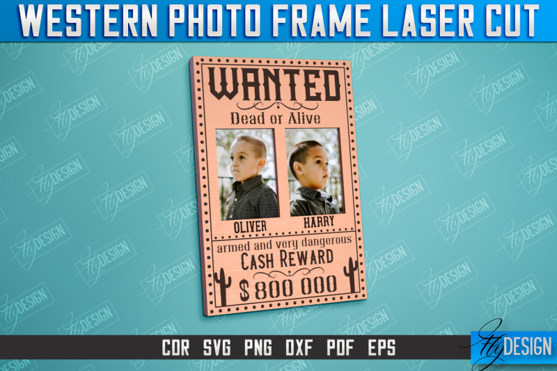 western-photo-frame-bundle-gift-idea-wild-west-cnc-file