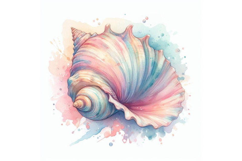 seashell-watercolor-illustra