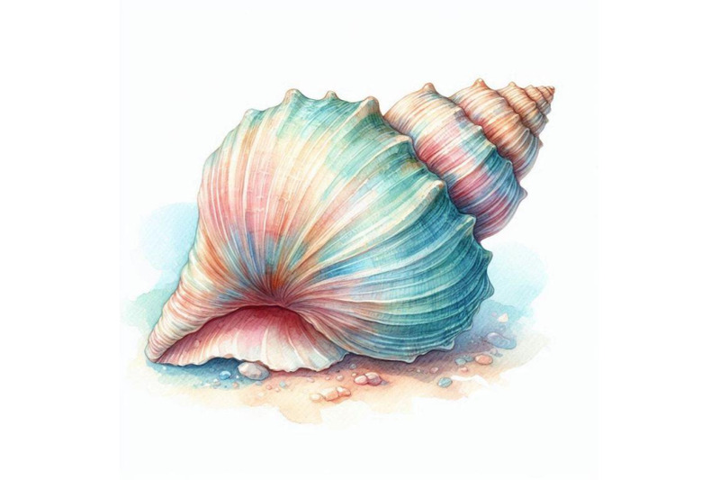 seashell-watercolor-illustra