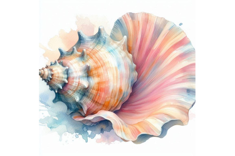 seashell-watercolor-illustra