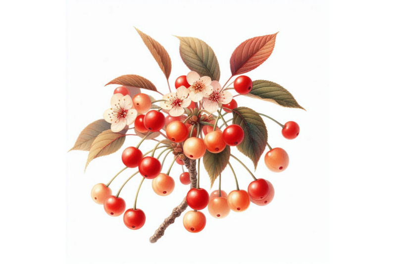 winter-cherry-watercolor-illustration