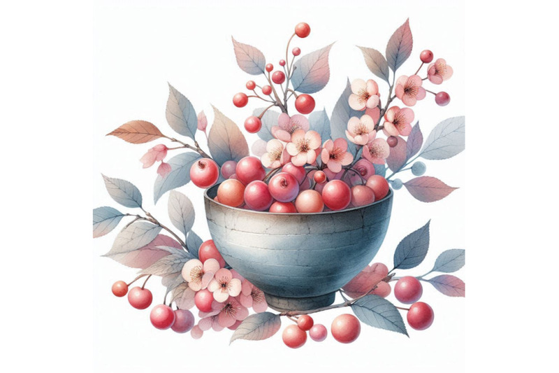 winter-cherry-watercolor-illustration