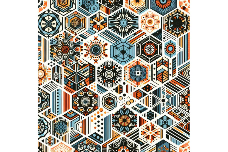 abstract-textured-hexagon-shapes-seamless-pattern