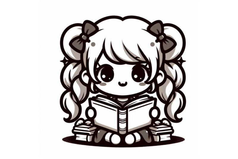 cute-cartoon-girl-with-book