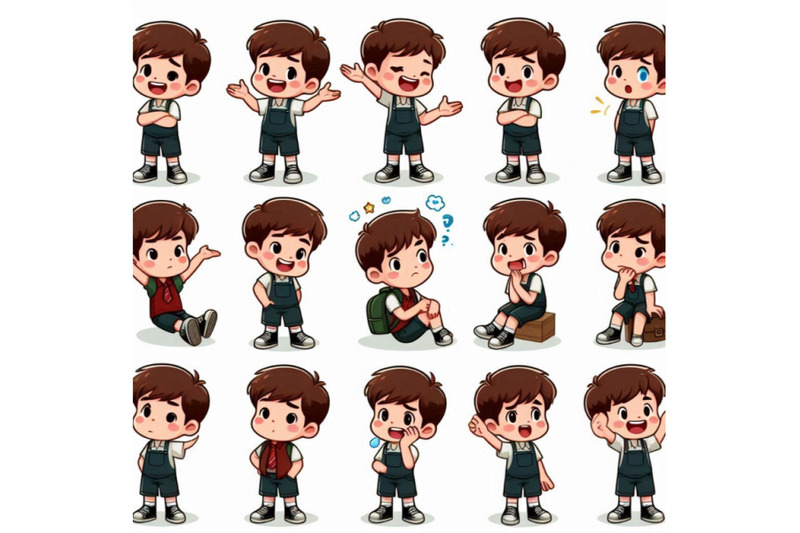 cute-kid-with-many-gesture-expression-set