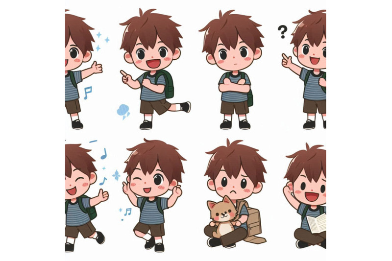 cute-kid-with-many-gesture-expression-set