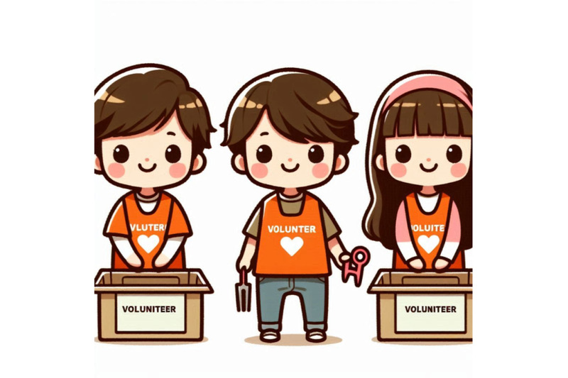 cute-kids-volunteers