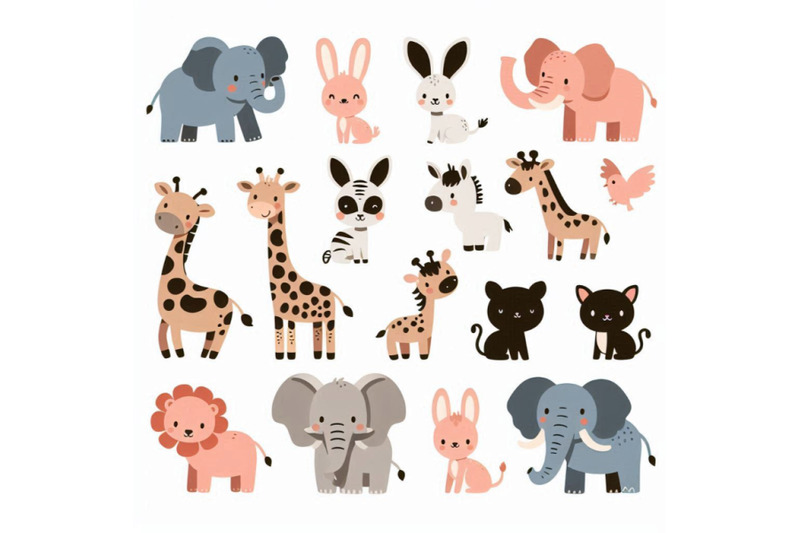 cute-safari-animals-collection