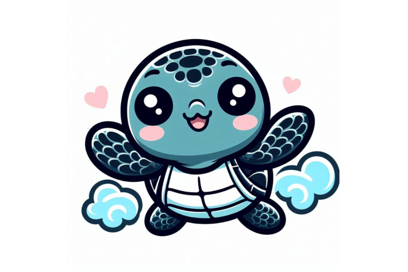 cute-sea-turtle-cartoon-funny-and-adorable